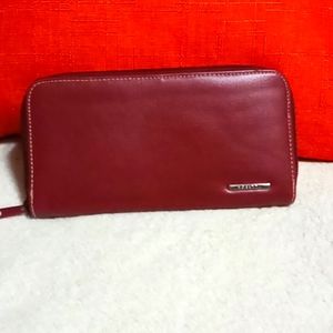 Rosetti red leather wallet/organizer.